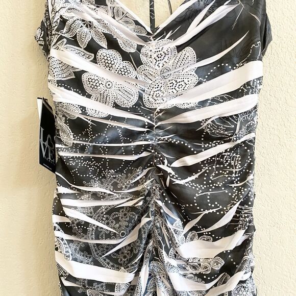 NWT Love Tease Dress Womens Size‎ L Ruched Sleeveless Sweetheart Neck Large New - Picture 8 of 9